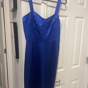 Diane Furstenberg blue satin dress
